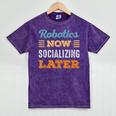 Robotics Now Minimal Socializing Introvert Vintage Mineral Wash Tshirts Mineral Purple