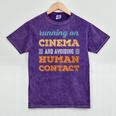 Running On Cinema Social Introvert Humor Vintage Mineral Wash Tshirts Mineral Purple