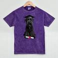 Russian Terrier Dog Graduation Cap Graduate Owner Grad Mineral Wash Tshirts Mineral Purple