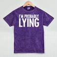 Sarcasm Humor Sassy Quote For Introvert People Mineral Wash Tshirts Mineral Purple