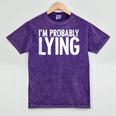 Sarcasm Humor Sassy Quote For Introvert People Mineral Wash Tshirts Mineral Purple