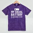 Sarcastic Anti Low Social Battery Social Introvert Mineral Wash Tshirts Mineral Purple