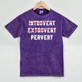Sarcastic Introvert Extrover Pervert Men Women Mineral Wash Tshirts Mineral Purple Sarcastic Introvert Extrover Pervert Men Women Mineral Wash Tshirts Mineral Purple