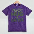 Sassy Saying Go Hug Cactus Introverts Sassy Quote No Hugs Mineral Wash Tshirts Mineral Purple
