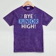 Say Goodbye To Junior High School Fun Graduation Mineral Wash Tshirts Mineral Purple