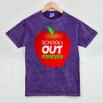School Is Out Forever Graduation Humor Mineral Wash Tshirts Mineral Purple