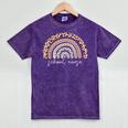 School Nurse Appreciation Rainbow Graduation Medical Nursing Mineral Wash Tshirts Mineral Purple