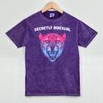 Secretly Bisexual Bi Introvert Bi Pride Antisocial LGBTQ Mineral Wash Tshirts Mineral Purple