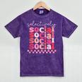 Selectively Social Sarcastic Introvert Humor Mineral Wash Tshirts Mineral Purple Selectively Social Sarcastic Introvert Humor Mineral Wash Tshirts Mineral Purple