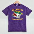 Self Care Is Canceling Plans Introvert Mineral Wash Tshirts Mineral Purple