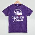 Senior 2018 Graduate Shirt Graduation College Retro Style Mineral Wash Tshirts Mineral Purple
