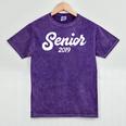 Senior 2019 Class Of 2019 Graduation Him Her Tee Mineral Wash Tshirts Mineral Purple