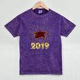 Senior 2019 Graduation Shirt Burgundy Gold Class Colors G23 Mineral Wash Tshirts Mineral Purple