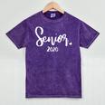 Senior 2020 Class Of 2020 Graduation Women Her Girl Mineral Wash Tshirts Mineral Purple