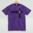 Senior 2020 Football Graduation Shirt Mineral Wash Tshirts Mineral Purple