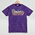 Senior 2021 Grad Shirt Retro 2021 Graduation Mineral Wash Tshirts Mineral Purple
