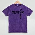 Senior 2021 Lacrosse Sticks And Ball Graduation Mineral Wash Tshirts Mineral Purple