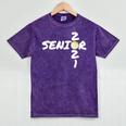 Senior 2021 Volleyball Graduation Shirt Mineral Wash Tshirts Mineral Purple