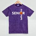 Senior 2023 Basketball Graduation Party Mineral Wash Tshirts Mineral Purple