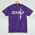 Senior 2023 Fishing Graduation Mineral Wash Tshirts Mineral Purple