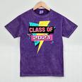 Senior 2023 Graduation Class Of 2023 Retro 90's Graduation Mineral Wash Tshirts Mineral Purple