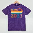 Senior 2023 Retro Class Of 2023 Seniors Graduation 23 Mineral Wash Tshirts Mineral Purple