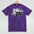 Senior 2024 Graduation Class Of 2024 Senior Women Boy Girl Mineral Wash Tshirts Mineral Purple