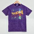 Senior 2024 Groovy Retro Class Of 2024 Graduation Senior 24 Mineral Wash Tshirts Mineral Purple