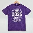 Senior 2025 Cheer Team Mom High School Graduation Outfit Mineral Wash Tshirts Mineral Purple