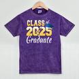 Senior 2025 Class Of 2025 Senior Graduate 2025 Graduation Mineral Wash Tshirts Mineral Purple