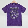 Senior 2025 Classic Rock Graduation We Salute You Mineral Wash Tshirts Mineral Purple