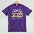 Senior 2025 Graduation Sunflower Class Of 2025 Mineral Wash Tshirts Mineral Purple