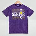 Senior 2025 Softball Class Of 2025 Graduation Mineral Wash Tshirts Mineral Purple