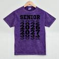Senior 2026 2027 Class Of Graduation Mineral Wash Tshirts Mineral Purple