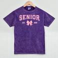 Senior 2026 Class Of 2026 Coquette Pink Bow Graduation 2026 Mineral Wash Tshirts Mineral Purple
