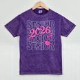 Senior 2026 Class Of 2026 Coquette Pink Bow Graduation Moms Mineral Wash Tshirts Mineral Purple
