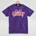 Senior 2026 Coquette Pink Bow Graduation 2026 Class Of 2026 Mineral Wash Tshirts Mineral Purple