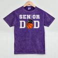 Senior 2026 Dad Basketball Graduation Mineral Wash Tshirts Mineral Purple