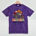 Senior 2026 Graduate Class Of 2026 Wildflowers Graduation Mineral Wash Tshirts Mineral Purple