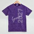 Senior 2027 Class Of 2027 Shirt Graduation Mineral Wash Tshirts Mineral Purple