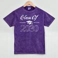 Senior 2030 Class Of 2030 Graduation First Day Of School Mineral Wash Tshirts Mineral Purple