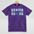 Senior 26 Graduation Class Of 2026 Bow Blue Toile Floral Mineral Wash Tshirts Mineral Purple