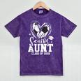 Senior Aunt Class Of 2026 Soccer Graduation Heart Mineral Wash Tshirts Mineral Purple
