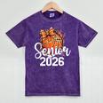 Senior Basketball Class Of 2026 Coquette Graduation Day Mineral Wash Tshirts Mineral Purple