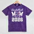 Senior Basketball Mom Class Of 2026 Graduation Premium Tri-Blend Mineral Wash Tshirts Mineral Purple