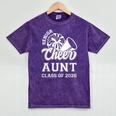 Senior Cheerleader Aunt Cheer Class Of 2026 Graduation Women Mineral Wash Tshirts Mineral Purple