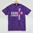 Senior Cheerleader Cheer Class Of 2025 Graduation Graduate Mineral Wash Tshirts Mineral Purple