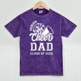 Senior Cheerleader Dad Cheer Class Of 2026 Graduation Men Mineral Wash Tshirts Mineral Purple