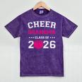 Senior Cheerleader Grandma Cheer Class Of 2026 Graduation Mineral Wash Tshirts Mineral Purple