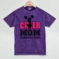 Senior Cheerleader Mom Cheer Class Of 2025 Graduation Women Mineral Wash Tshirts Mineral Purple